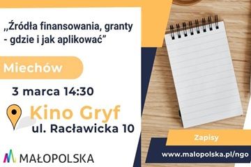 Zaproszenie na bezpłatne szkolenie dla organizacji pozarządowych w Kinie Gryf